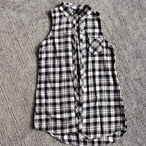 Sleeveless flannel dress